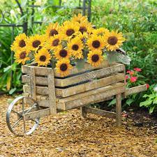Modern, traditional, eclectic, rustic, glam, farmhouse, country Bellflower Reclaimed Wood Wheelbarrow Planter Furniture Pipeline