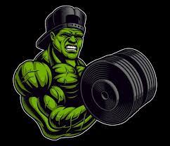 Coloured Illustration Of A Bodybuilder With Dumbbell On The Dark Background In 2020 Dark Backgrounds Illustration Man Illustration