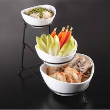 I love the extra bathroom countertop storage the tray adds. Gibson Elite Gracious Dining 3 Tier Bowl Server Set W Metal Stand