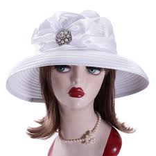 Preços baixos em White Cloche Chapéus para mulheres