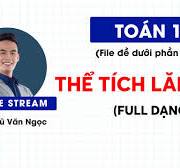 THỂ TÍCH KHỐI LĂNG TRỤ (FULL DẠNG) | THẦY NGỌC