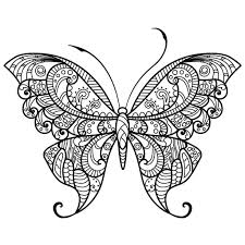 Beautiful black white butterfly coloring sheet. Butterflies Coloring Pages For Adults