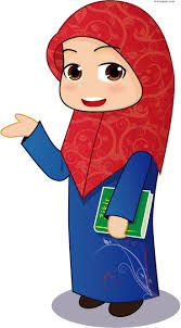 Muslim cartoon child illustration gambar kartun anak muslim. Anak Solehah Kartun