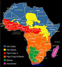 Map Of The Distribution Of African Languages Languages Of Africa Language Map Africa Map