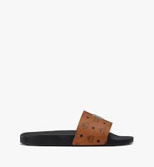 Shop women's luxury slides at mcm including select styles crafted in signature visetos. 36 It Women S Visetos Slides Cognac Mcm Us
