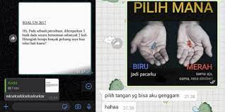 Walau pertanyaan lucu tersebut biasanya membuat seseorang kesal karena jawaban yang pertanyaan lucu dan jawabannya ini akan memberikan suasana yang lebih akrab dan kamu bisa. Deretan Chat Kocak Isi Pertanyaan Menjebak Bikin Senyum Senyum Sendiri Dream Co Id