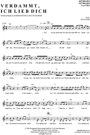 Verdammt Ich Minniglich Dich Tastatur Matthias Reim Portable Document Format Noten In 2020 Saxophon Noten Noten Lernen Gitarre Gitarre Lieder