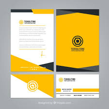 Download Download Vector Yellow Stationery Mock Up Vectorpicker PSD Mockup Templates