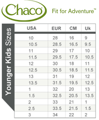 Chaco Foot Size Chart Best Picture Of Chart Anyimage Org