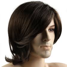 Kaneles mens long brown wig mid length synthetic hair for male halloween cosplay wig anime costume wig. Mermaid Men S Wig New Fashion Medium Long Hair Wigs Male Cos Party Hairpiece With Japan Kanekalon Amazon In Beauty