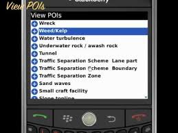 marine charts app for blackberry