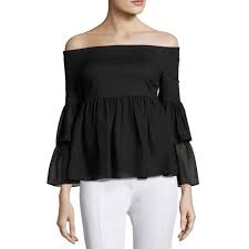 Rachel Zoe Charlotte Off-the-Shoulder Babydoll Top