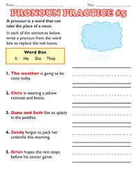 These pdf cursive practice sheets are easy to file, print, and use. Pronoun Practice 2nd Grade Grammar Worksheets Education Com