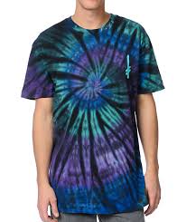 Deathwish Logo Green Purple Spiral Tie Dye T Shirt