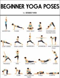 20 Yoga Poses For Complete Beginners Free Printable Basic Yoga Poses Easy Yoga Workouts Yoga Workout Routine