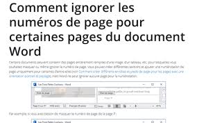 Check spelling or type a new query. Comment Inclure Le Nombre Total De Pages Avec Le Numero De Page Actuel Microsoft Word 2016