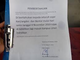 We did not find results for: Satpam Unsri Keluarkan Surat Pemberitahuan Larangan Untuk Keri Angdes Dan Bentor Gelora Sriwijaya
