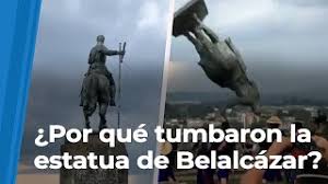 Cerca de las 6:00 a.m. Video Indigenas Tumban Estatua De Sebastian De Belalcazar En Popayan La Fm