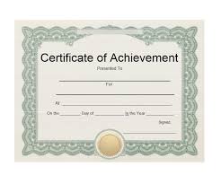 Free printable certificates for students! 40 Great Certificate Of Achievement Templates Free Templatearchive