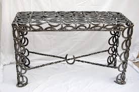 Horseshoe Sofa Table Via Etsy How Awesome Would This Be In My House Made Of 100 Used Horseshoes Collected Over 25 Yea Horseshoe Decor Horse Decor Horseshoe