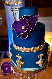 Royal Blue Gold Purple Cake Purple Wedding Theme Purple Cakes Purple And Gold Wedding