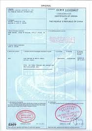 Required on official shipping documents for tax assessment purposes. Certificate Of Origin Wikipedia