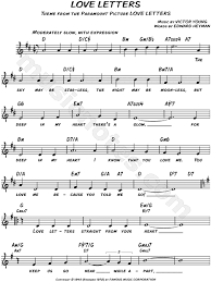 The pdf contains simplified chords for beginners, lyrics and notations. Victor Young Love Letters Sheet Music Leadsheet In D Major Transposable Download Print Sku Mn0093077