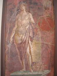 Mythology Apollo With Cithara And Omphalos From Pompeii Naples Archaeological Museum Ancient Paintings Ancient Art Roman Painting