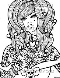Digital Download Print Your Own Coloring Book Outline Page Etsy In 2020 Skull Coloring Pages Coloring Pages Coloring Books