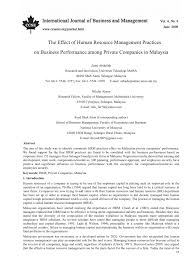 According to findings from the healthiest workplace by aia vitality survey 2017 for malaysia, obesity is increasingly a problem in malaysia with 12.5% of malaysian employees to be obese. Pdf The Effect Of Human Resource Management Practices On Business Performance Among Private Companies In Malaysia