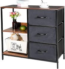Dressing table mirror stool jewellery cabinet makeup organizer. Amazon Com Kamiler Storage Dresser With 3 Drawers File Cabinet With 2 Tier Shelves Drawer Organizer Furniture For Bedroom Office Entryway Sturdy Steel Frame Wood Top Kitchen Dining
