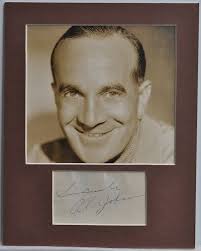 AL JOLSON Signed Page & Photo
