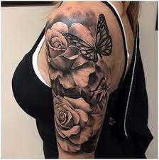 Pin By Ariana Gorny On Potential Tattoos Tattoos Rose And Butterfly Tattoo Sleeve Tattoos