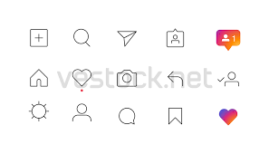 Png ico icns svg more. Instagram Social Media Icon User Stories User Button Symbol Sign Logo Like Follower Comment Vector Illustration Vestock