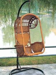 Natural Indonesia Rattan Canework Hanging Basket Hanging Chair Swing Single Heart Hanging Basket Bamboo Basket Hanging Chair Hanging Swing Chair Cool Furniture