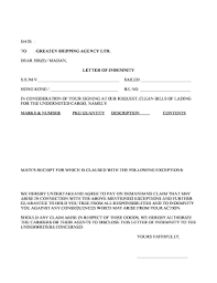 When composing a formal or business letter, presentation style as well these layouts supply superb examples of the best ways to structure such a letter, and include sample web content to act as an overview of layout. Letter Of Indemnity Shipping Fill Online Printable Fillable Blank Pdffiller