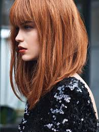 1001 Astuces Et Idees Pour Adopter La Coloration Rousse Carre Plongeant Long Frange Carre Plongeant Frange Coupe De Cheveux