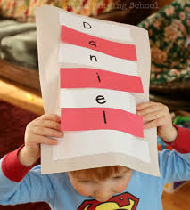 The finished product is cute via just 4 teachers. Dr Seuss Cat In The Hat Name Puzzle Craft Still Playing School