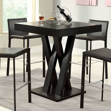 Modern 40 Inch High Square Dining Table In Dark Cappuccino Finish Bar Height Dining Table High Top Tables High Dining Table