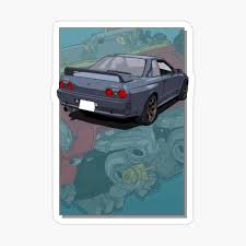 1920x1080 nissan skyline gt r r 32 nissan skyline nissan gt r r32 nissan jdm wallpaper and background. Skyline R32 Gtr With Rb26 Background Poster By Artymotive Redbubble