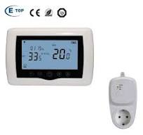 Programmable Wireless Heating Room Thermostat with Plug Socket Receiver for  16A Heaters Control