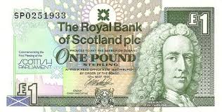 History of scottish banks and bank notes. Scotland 1 Pound Royal Bank Of Scotland Foreign Currency