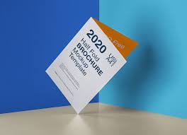 Trifold brochure mockup featuring two unfolded featuring two unfold brochures. Free Us Letter A4 Bi Fold Brochure Mockup Psd Good Mockups