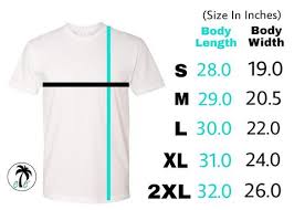 Sizing Chart Casual Envy Apparel