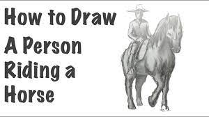 Los caballos de equitación se seleccionan de muchas razas diferentes. How To Draw A Person Riding A Horse Youtube