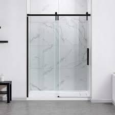 Barn door glass shower door. Ove Sheffield 60 In Sliding Glass Shower Door Costco