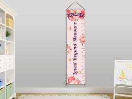 Personalized Canvas Growth Chart Girl Loved Beyond Measure