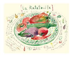 Recette De La Ratatouille Cuisine Mediterraneenne Aquarelle Reproduction Art Culinaire Ratatouille Recipe Food Illustrations Kitchen Art