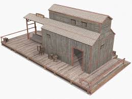 Western Train Station Max 3d Model Train Station Model Trains Abandoned Train Station