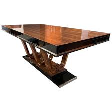 Magnolia walnut dining table with butterfly ties. Expandable Art Deco Dining Table Walnut And Black Lacquer France Circa 1930 For Sale At 1stdibs